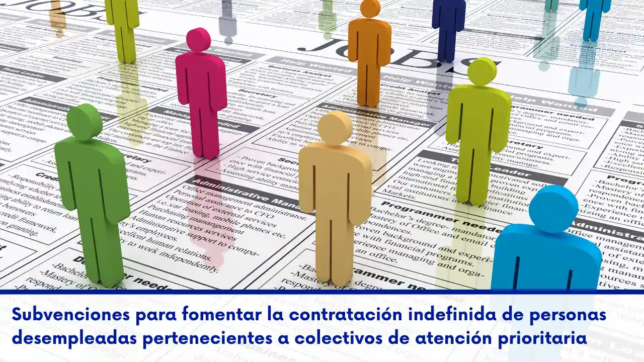 contratación indefinida personas desempleadas colectivos atención prioritaria